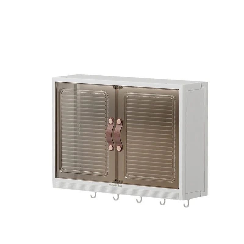 Wall Mounted Shelf Cabinet, Waterproof Storage Rack Organizer For Bathroom, Kitchen - Image 3