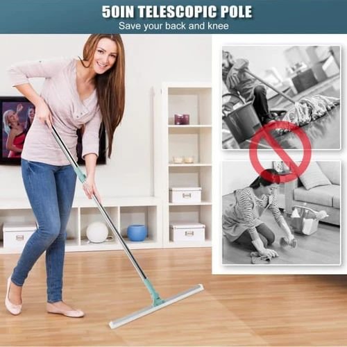 Silicone Head Heavy Duty Water Cleaner Mop with Long Telescopic Handle - Image 5