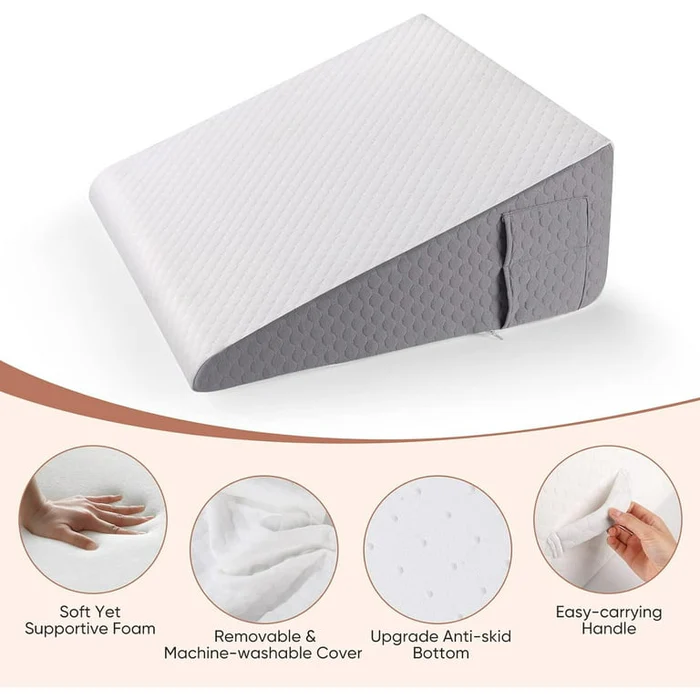 Bed Wedge Pillow, Back Support Pillow for Back Pain, Post Surgery Pillows - Image 6