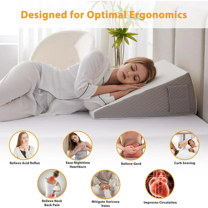 Bed Wedge Pillow, Back Support Pillow for Back Pain, Post Surgery Pillows - Image 2