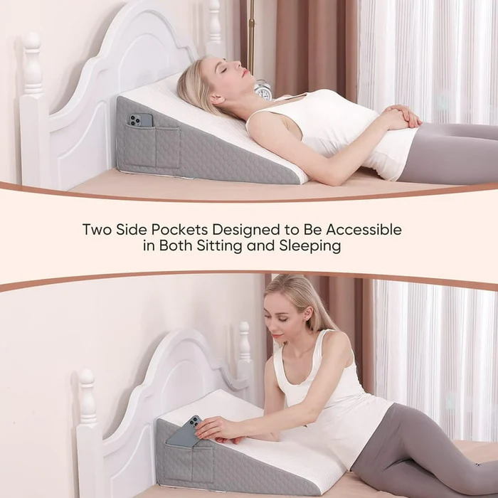 Bed Wedge Pillow, Back Support Pillow for Back Pain, Post Surgery Pillows - Image 4